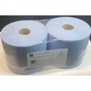 Lot de 2 Bobines essuyage industriel bleue
