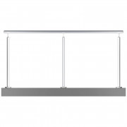 Main courante sur poteau en inox pour escalier - Sur mesure