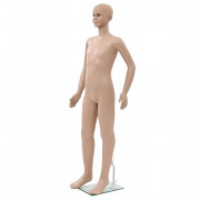 Mannequin enfant avec base en verre     - Taille du corps : 140 cm – En polypropylène - Beige