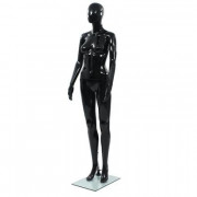 Mannequin de vitrine magasin femme - Ht. 175 cm - Couleur noir brillant