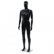  Mannequin Homme Noir Brillant - Taille du corps : 185 cm