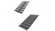Marche escalier individuelle droite - Dimensions : toutes dimensions sur demande