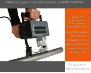 Pistolet de marquage par micro percussion portable - Vitesse 2 caractères/sec