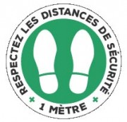 Marquage au sol rond distance de sécurité (lot de 5)