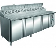 Meuble à pizza avec plan de travail en granit