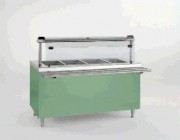 Meuble bain marie à eau 4 bacs