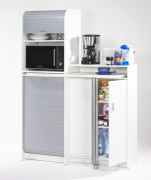 Meuble cafétéria à plateau coulissant