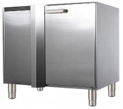 Meuble d'angle 1 porte inox