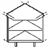 Meuble d'angle pour self service