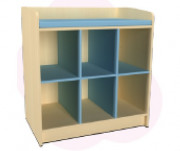 Meuble de change crèche - 6 casiers