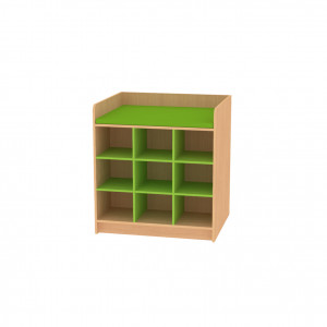 Meuble de change crèche - 9 casiers