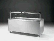 Meuble froid de self en acier inox