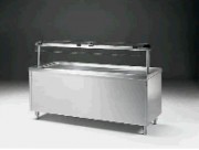 Meuble froid de self service en inox