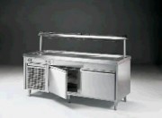 Meuble froid de self-service inox
