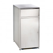 Meuble poubelle fast food - 120 L - L.565 x P.600 x H.1220 mm - Inox AISI 430