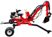 Mini pelle arraignée tractable avec attelage - Pivotement 360° - Capacité : 220 kg