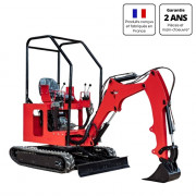 Mini-pelle 1t - Moteur : 14 cv