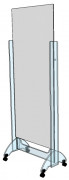 Miroir de danse sur roulettes - larg 73 cm - haut 196 cm