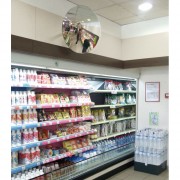 Miroir de surveillance magasin - Visibilité 15 à 30 m - Vision 90° - Dim. Ø800 et Ø900 mm ou L800 x l600 mm