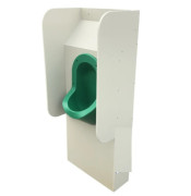 Mobilier urinoir encastré sans eau - Dimensions : L.60 x P.20/40 x H.142 cm - Hauteur de l'urinoir : 67 cm - Poids : 20 kg