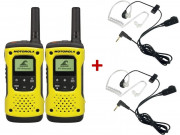 Motorola T92 Duo + 2 Kits bodyguard - Talkie Walkie sans Licence