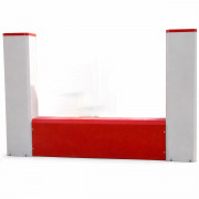 Mur d'obstacle en acier galvanisé pour chien - Panneaux d’habillage en PVC- L.175 x P.30 x H.110 cm