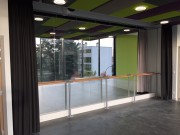 Mur de miroirs de danse avec barres de ballet intégrées