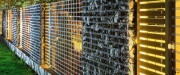 Mur en gabion décoration
