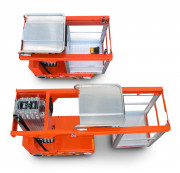 Nacelle automotrice avec panier déportable