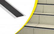 Nez bord de marche antidérapant à visser - L. 1,5 ou 3 m - Largeur 41 mm