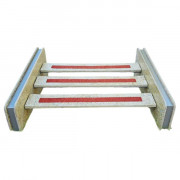 Obstacle saut en longueur pour chien - Structure en acier galvanisé- 3 lattes en matières recyclées - Autocollants anti-UV - L.115 x P.90 x H.35 cm
