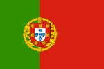 Oriflamme Portugal - Equipé d'une traverse bois et d'une drisse de suspension