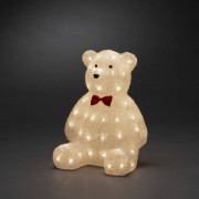 Décoration lumineuse ours de Noël - Dim. L30 x H38 cm - LED blanc chaud