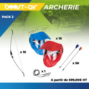 Pack équipements Archery Tag - 10 arcs - 10 masques de protection - 50 flèches