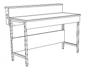 Paillasse sèche de laboratoire - Dim. L600 à 1800 x P750 ou 900 x H900 mm