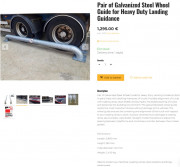 Paire de guide roue en acier galvanisé pour guidage à l'accostage poids lourds