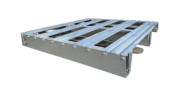 Palette acier galvanisé - Charge dynamique : 1400 kg - Charge statique : 4000 kg - Dimensions : 800 x 1200 x 120 mm / 1000 x 1000 x 120 mm