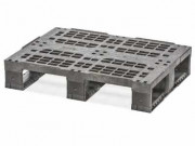 Demi palette en plastique ajourée 600x800 mm - 3 semelles