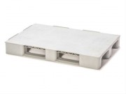 Palette plastique plancher plein - Fabriquée en plastique - Charge statique : 3000 kg - Charge dynamique : 1500 kg