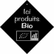 Pancarte à ventouse Ici produits Bio