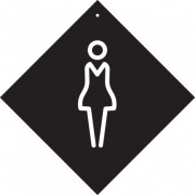 Pancarte à ventouse WC Femme