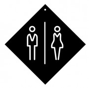 Pancarte à ventouse WC hommes/femmes
