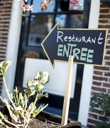 Pancarte ardoise double face à piquer - Format rectangulaire ou flèche