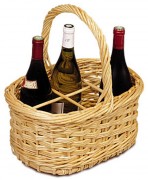 Panier à bouteille ovale en osier