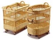 Panier à défourner ovale en osier blanc