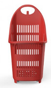 Panier d'achat monobloc à roulettes 91 L 