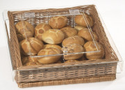 Panier pour boulangerie avec couvercle - L.430 x P.460 x H.184 mm