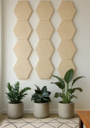 Panneau acoustique mural biosourcé pour bureau - Dimensions : L.600 x l.600 x H.40 mm - Masse volumique : 100 kg/m³ - Coefficient d'absorption : 0,45 