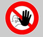 Panneau au sol adhésif accès interdit