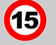 Marquage au sol adhésif limitation de vitesse 15 km/h